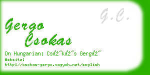 gergo csokas business card